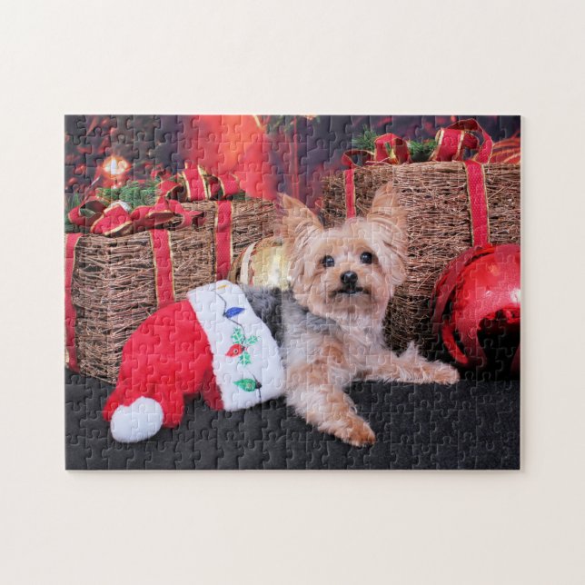 Christmas - Yorkshire Terrier - Vinnie Jigsaw Puzzle (Horizontal)