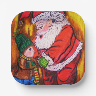 CHRISTMAS YOU BETTER NOT POUT PAPER PLATE