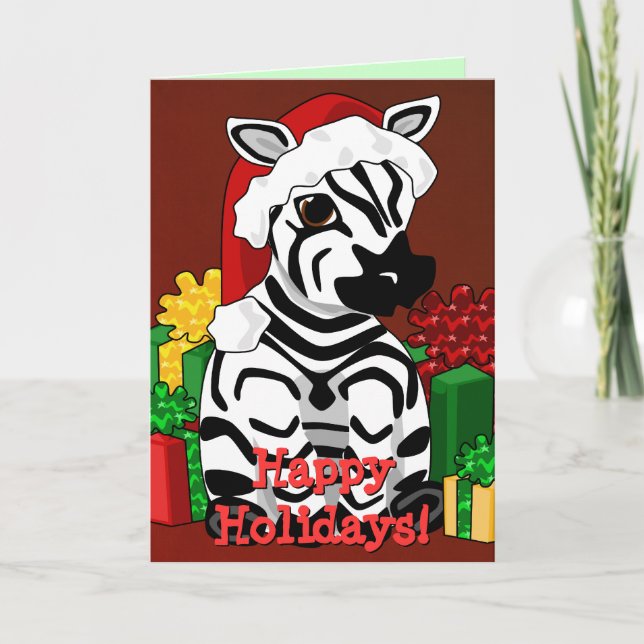 Christmas Zebra Card (Front)