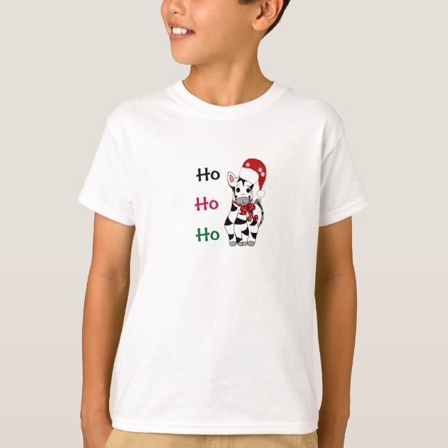 Christmas Zebra T-Shirt (Front)