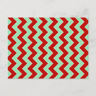 Christmas Zigzag Holiday Postcard