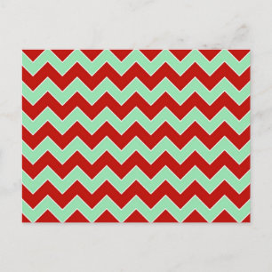 Christmas Zigzag Holiday Postcard