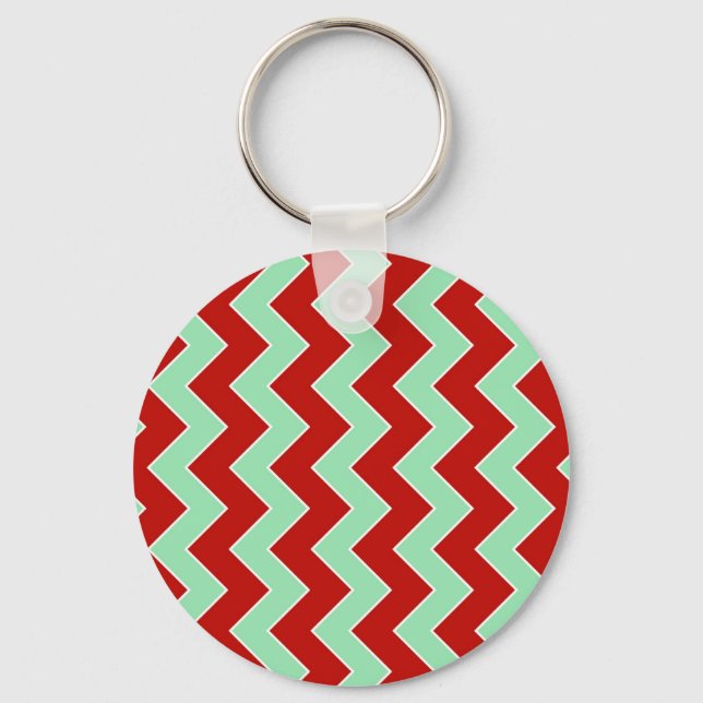 Christmas Zigzag Key Ring (Front)