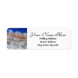 Christmas Zion Return Address Label
