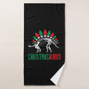 Christmasaurus Cute Christmas Dinosaur Tree Rex Di Bath Towel