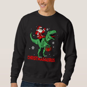 Christmasaurus Santa Dinosaur Rex Christmas Pajama Sweatshirt