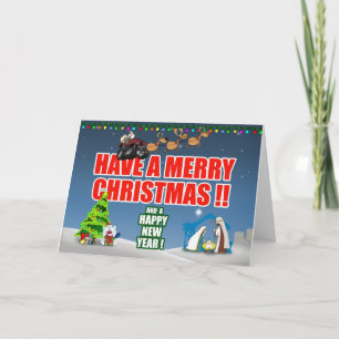 ChristmasCardFlat Holiday Card