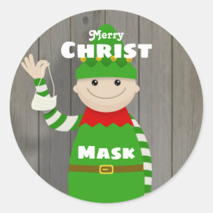 Christmask Classic Round Sticker