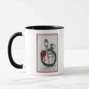 ChristmasKid Holding Wreath Knocking Mug