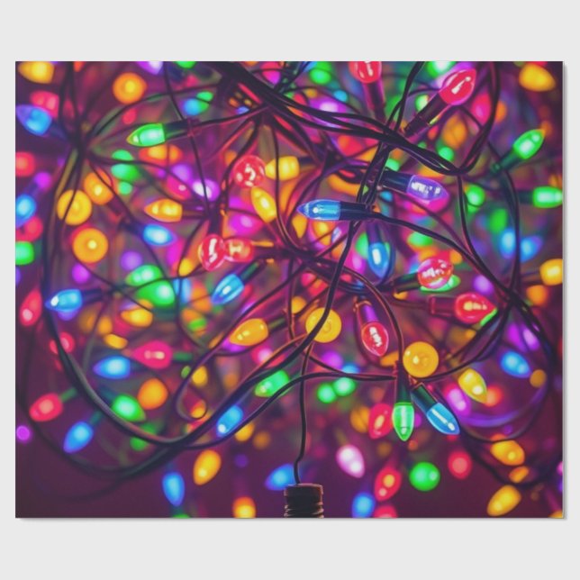 Christmaslight wrapping paper. wrapping paper (Flat)