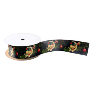 Christmas's mice on the Moon Satin Ribbon