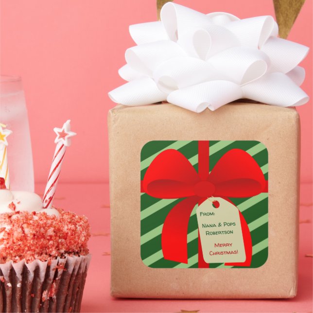 Christmassy Bow Gift Tag (Party)