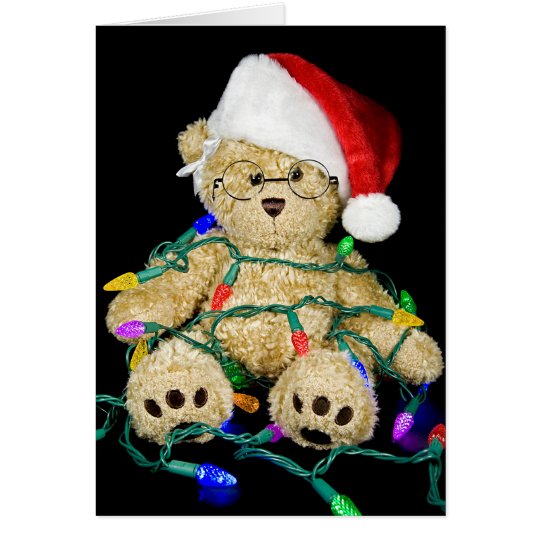 ChristmasTangled Teddy Bear Card