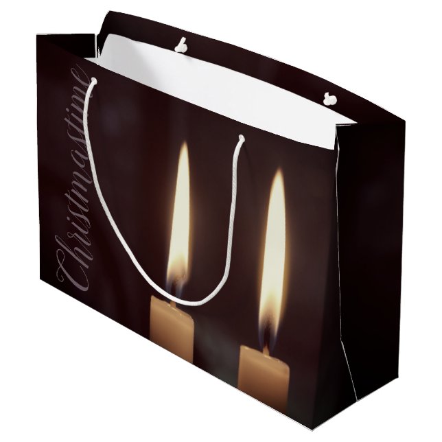 Christmastime Large Paper Gift Bag (Back Angled)