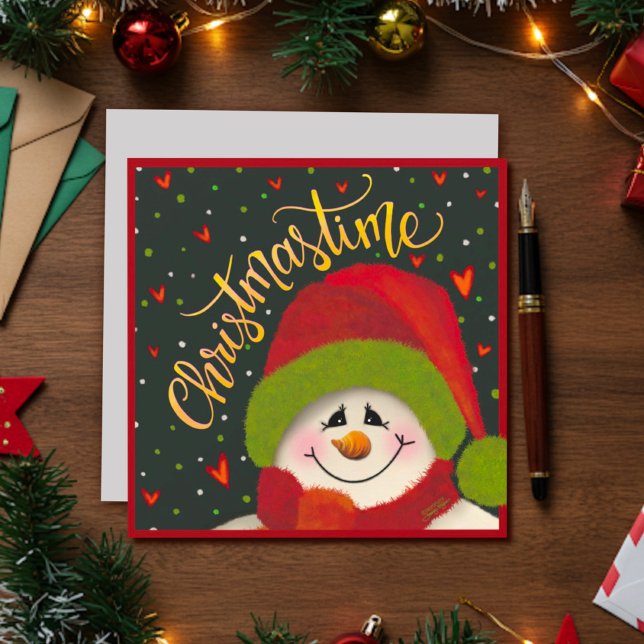 Christmastime Snowman Inspirivity Holiday Card (Creator Uploaded)