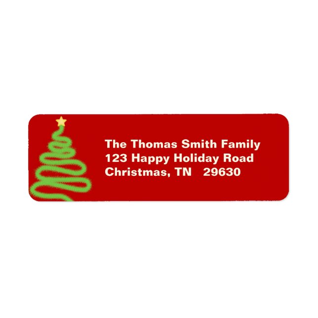 ChristmasTree Return Label Return Address Label (Front)