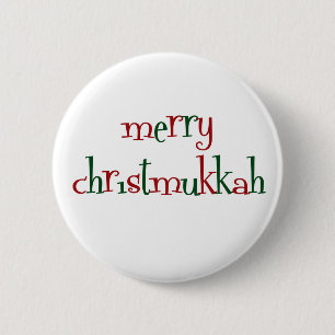christmukkah 6 cm round badge