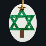 christmukkah christmas tree ceramic tree decoration<br><div class="desc">christmukkah, hanukkah, , "star of david", chanukka, christmukka chanukkah , "ugly christmas", hannukah, channukah, hanukka , "christmas tree", christmas, xmas, sequin, green gold, glitter, glittery, glittering white blank custom customise customised personalised funny jewish jew hebrew holidays</div>