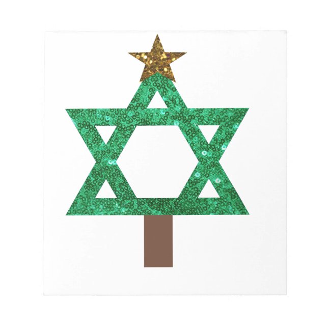 christmukkah christmas tree notepad (Front)