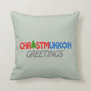 CHRISTMUKKAH GREETINGS -.png Cushion