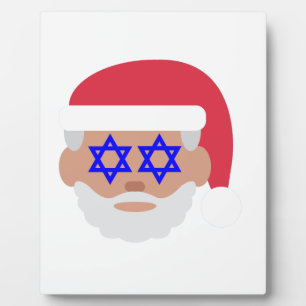christmukkah santa claus emoji plaque