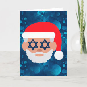 christmukkah santa emoji holiday card