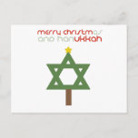 CHRISTMUKKAH TREE HOLIDAY POSTCARD<br><div class="desc">Holiday Humour T-shirts and Apparel Funny Holiday Gear: T-shirts,  Hoodies,  Stickers,  Buttons,  and gifts.</div>