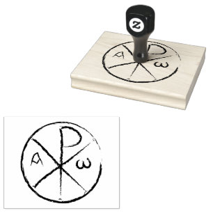 Christogram  Chi-Rho  Rubber Stamp
