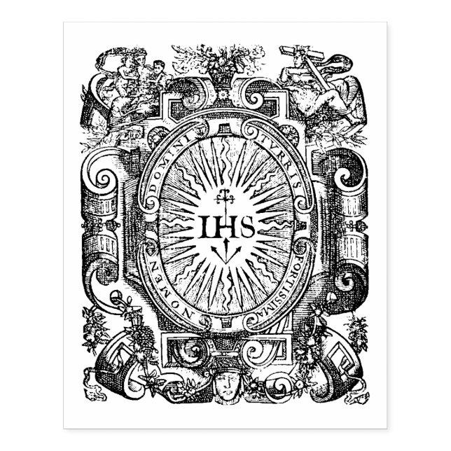 Christogram  IHS  Rubber Stamp (Imprint)