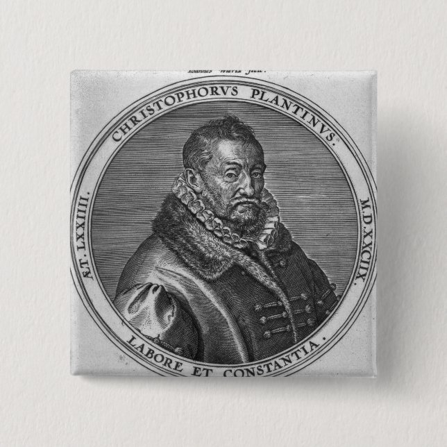 Christophe Plantin 15 Cm Square Badge (Front)