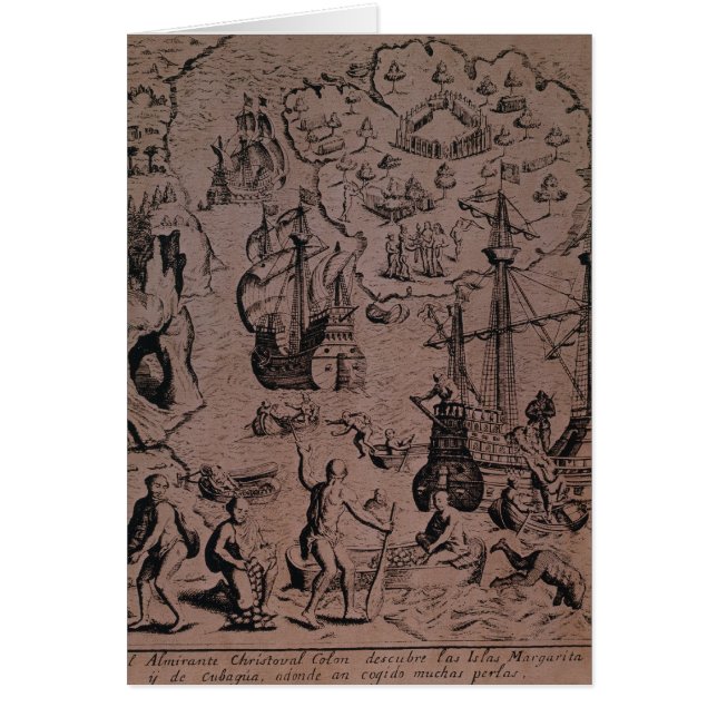 Christopher Colombus discovering the islands (Front)