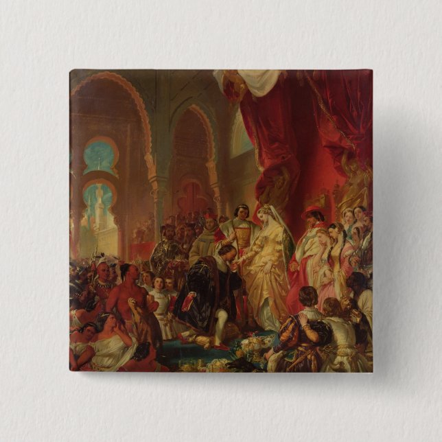 Christopher Columbus 15 Cm Square Badge (Front)