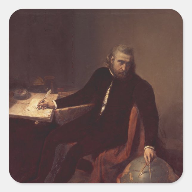 Christopher Columbus, 1839 Square Sticker (Front)