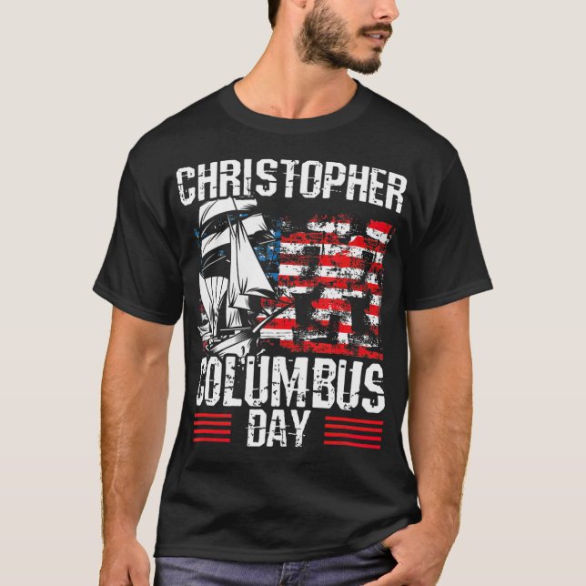 Christopher Columbus Day 1492 Italian Explorer T-Shirt (Front)