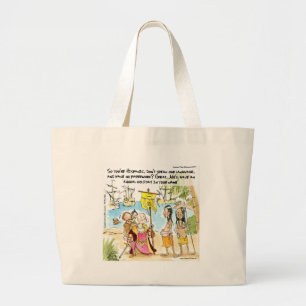 Christopher Columbus Immigrates To America Funny Large Tote Bag