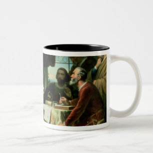 Christopher Columbus in the Monastery of la Two-Tone Coffee Mug