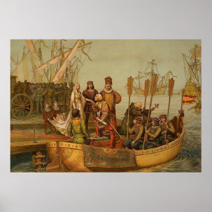 Christopher Columbus Leaving  Spain Poster