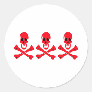 Christopher Condent-Red Classic Round Sticker