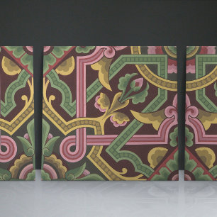 Christopher Dresser's Art Nouveau Floral Pattern Ceramic Tile