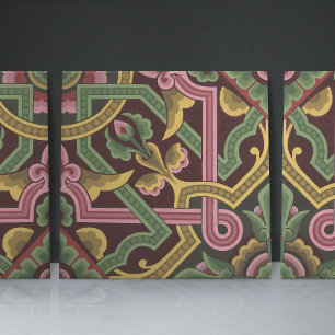 Christopher Dresser's Art Nouveau Floral Pattern Ceramic Tile
