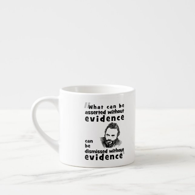 Christopher Hitchens Quote Espresso Cup (Left)