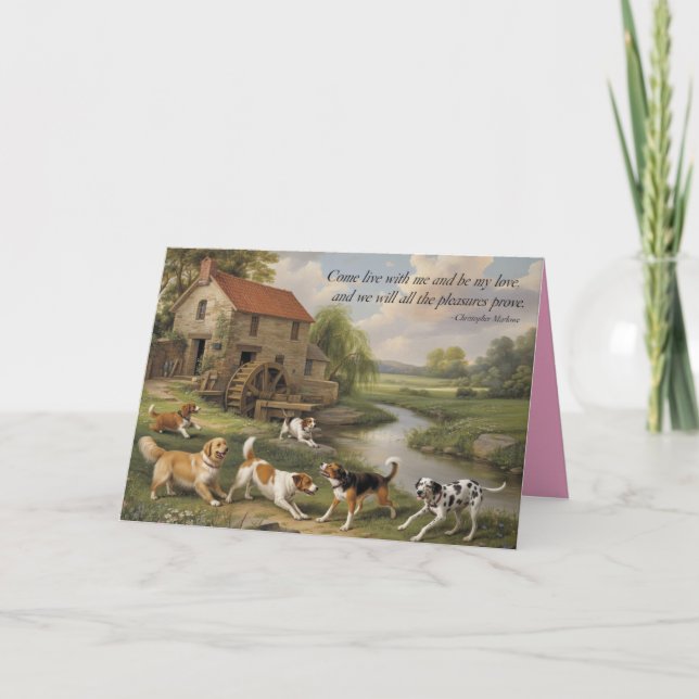 Christopher Marlowe Dog Valentine Card (Front)