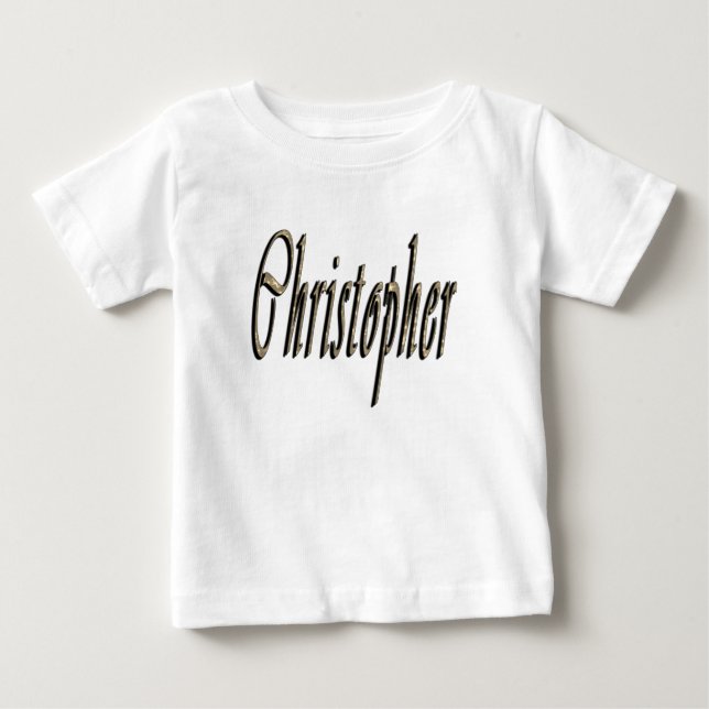 Christopher Name,  Baby T-Shirt (Front)