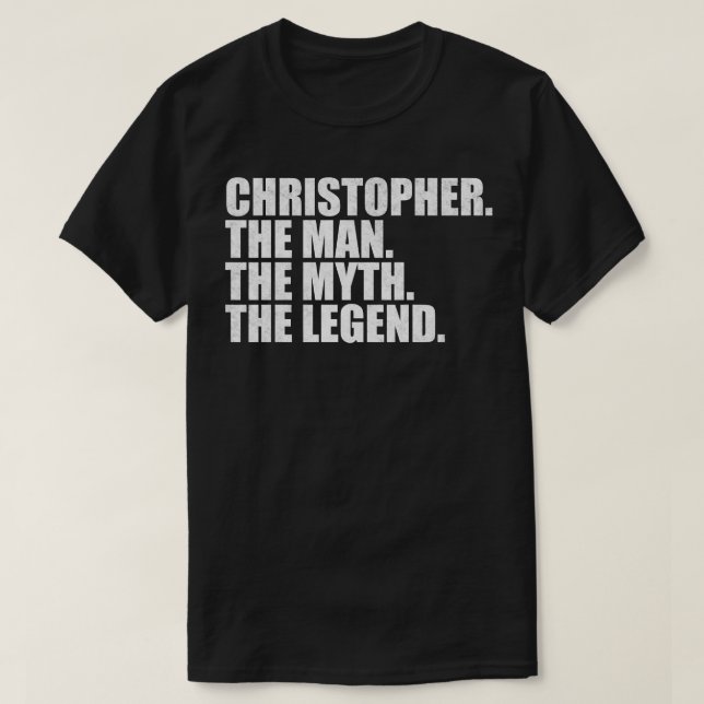ChristopherChristopher Name Christopher given name T-Shirt (Design Front)