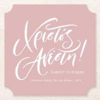 Christos Anesti Christ is Risen Greek Easter pink