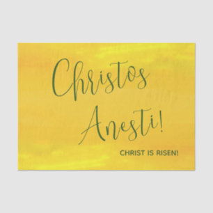 Christos Anesti! Christ is Risen! Yellow Tissue Paper