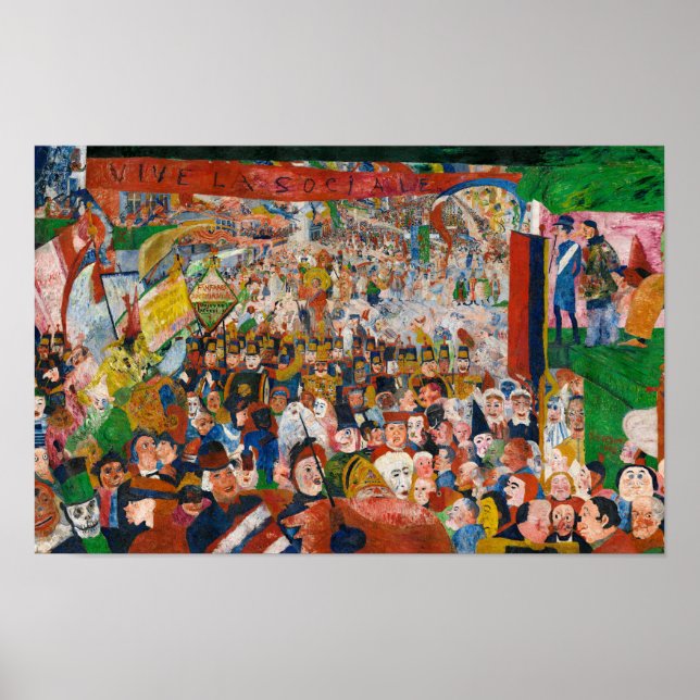 Christ's Entry into Brussels in 1889 by J. Ensor Poster (Front)