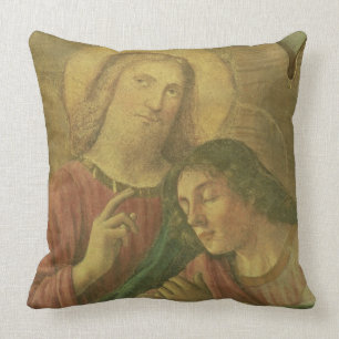 Christ's Head, from the Last Supper, 1480 (fresco) Cushion