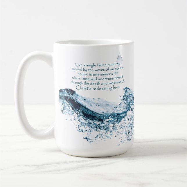 Christ's Redeeming Love Inspirational Quote   Coffee Mug (Left)