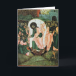 Christ's Resurrection Holiday Card<br><div class="desc">Icon with troparion in Latin and English</div>